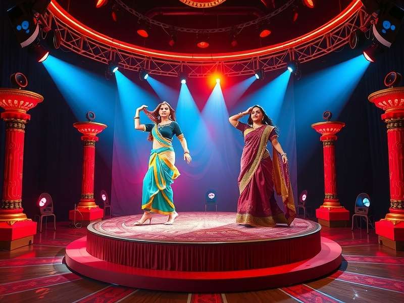 VR Bollywood Groove regional content showing Garba dance in Gujarat stage and Bihu dance in Assam stage