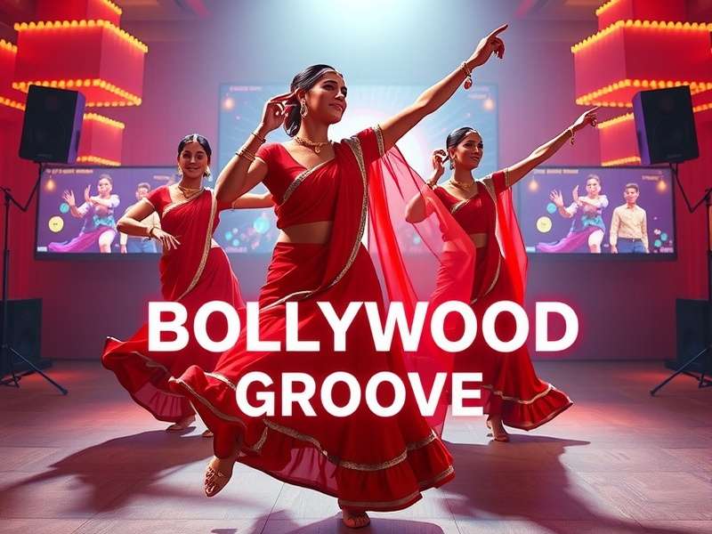 VR Bollywood Groove game cover featuring Indian dancers in traditional attire performing to Bollywood music in virtual reality